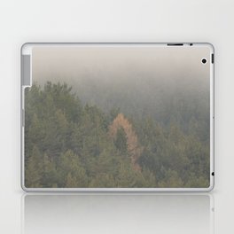  Spring Misty Morning Pine Forest in the Scottish Highlands Laptop Skin