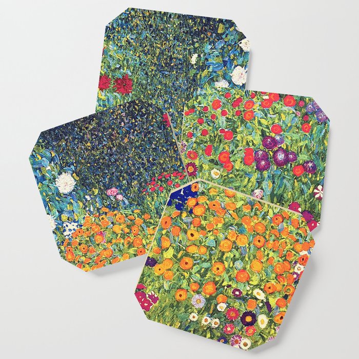 Gustav Klimt Flower Garden 2 Coaster
