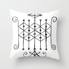 Ogun Voodoo Veve Symbol Throw Pillow