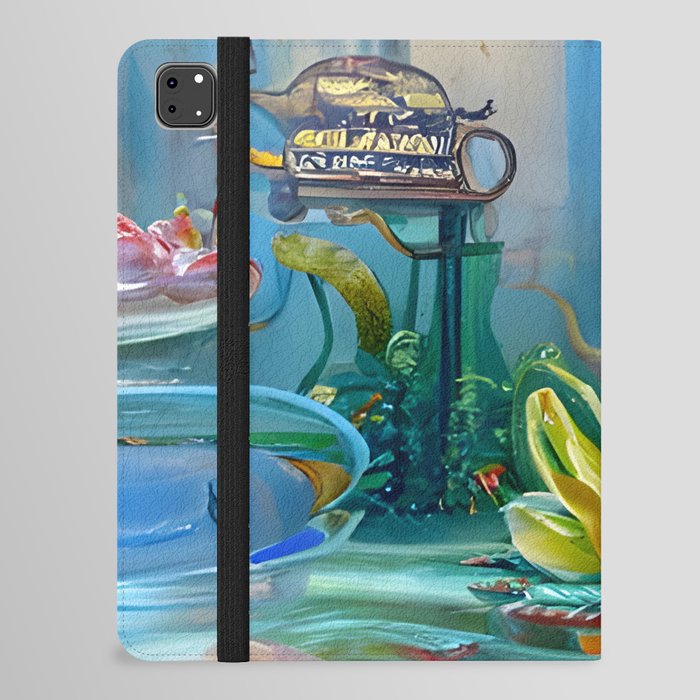 Water lily tea room iPad Folio Case