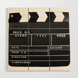 Film Movie Video production Clapper board Wood Wall Art