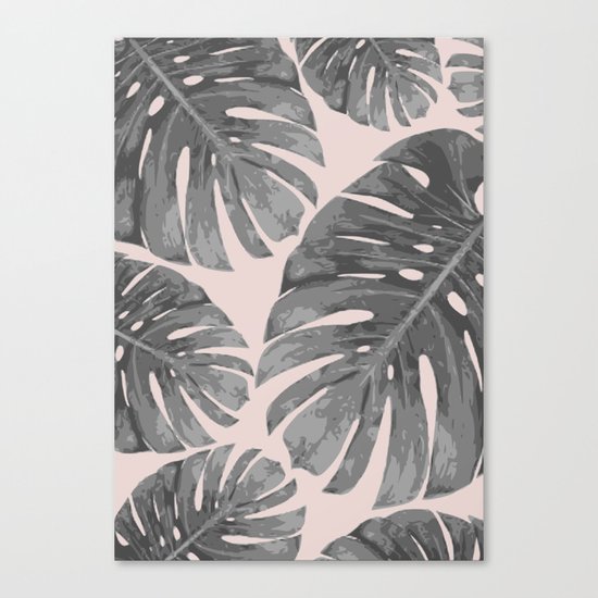 Tropical palm veil Canvas Print