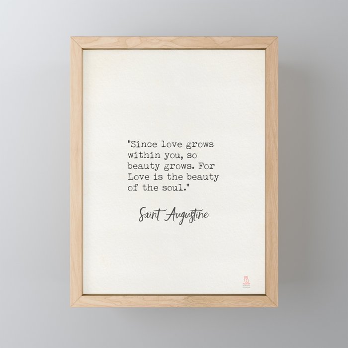 St Augustine quote Framed Mini Art Print