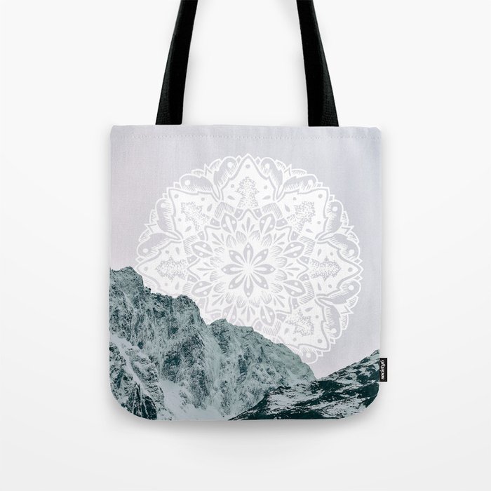 Ice Tipped Mountains Tote Bag