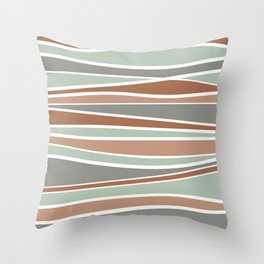 Landscape Colorful Stripes  Throw Pillow