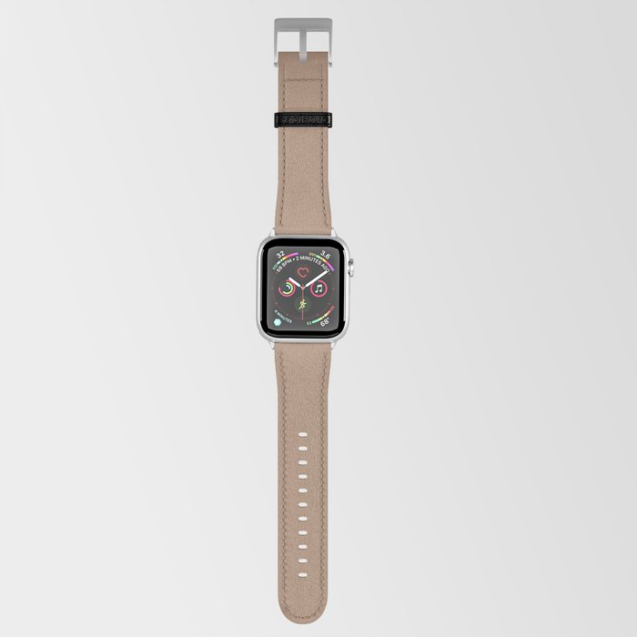 Mid-tone Brown Solid Color Autumn Shade Earth-tone Pairs Pantone Camel 17-1224 TCX Apple Watch Band