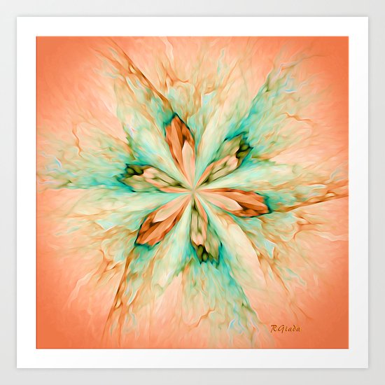 Marble flower Art Print