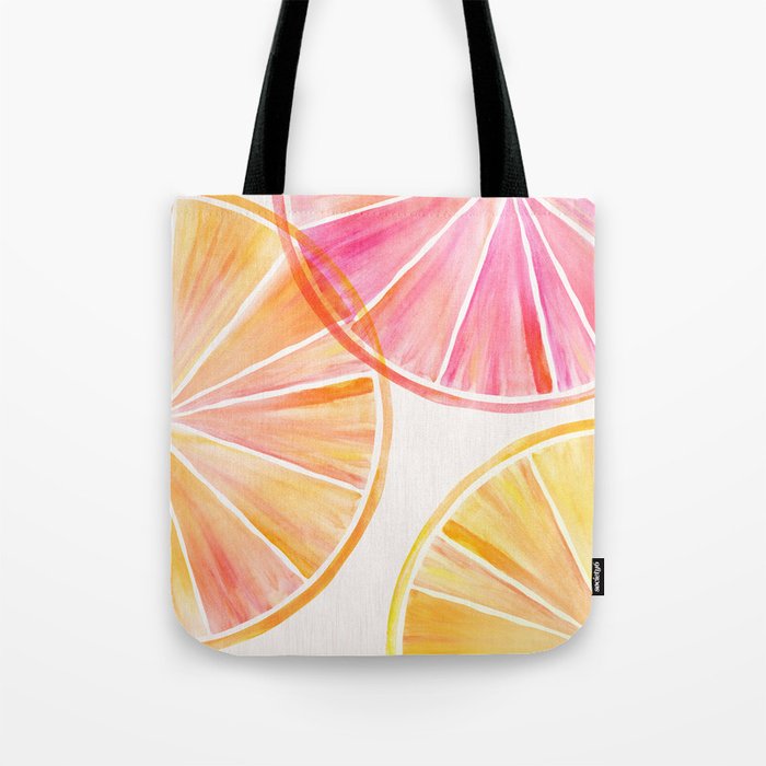 Summer Citrus Party Watercolor Tote Bag