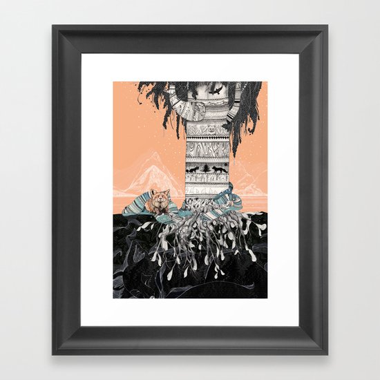Fox Tree Framed Art Print