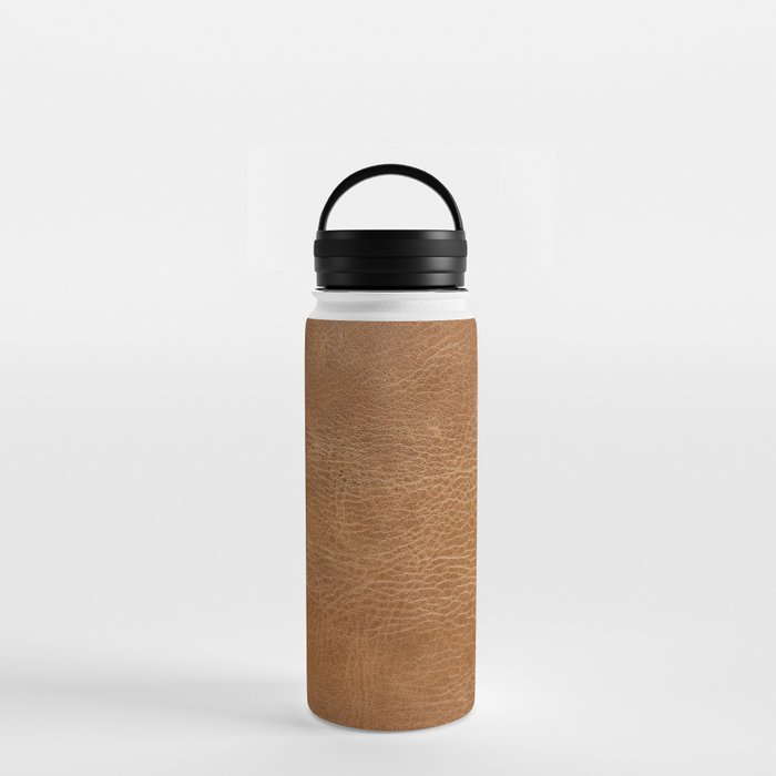 Tan Leather Design Water Bottle