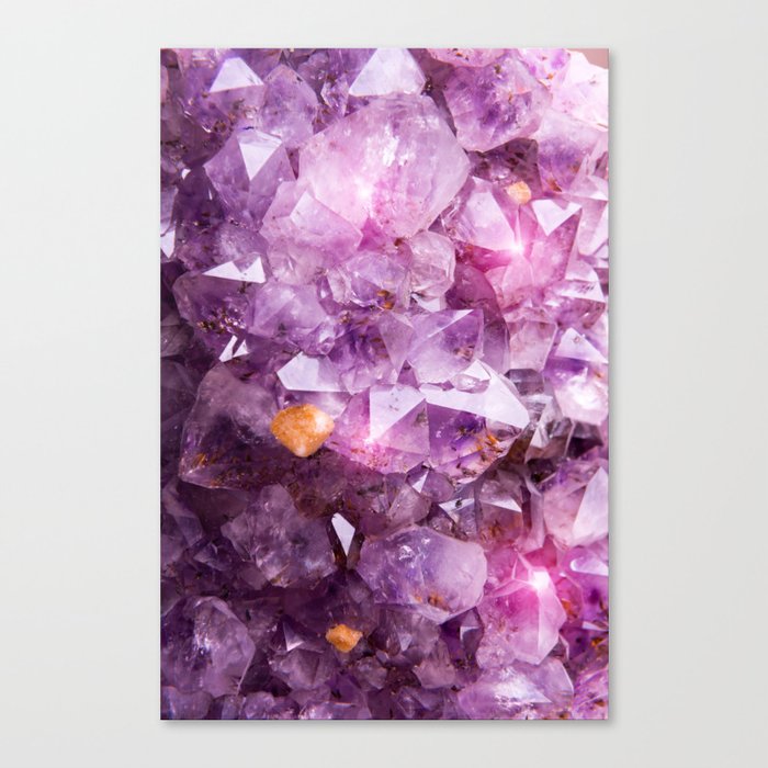 Purple Amethyst Crystal Canvas Print