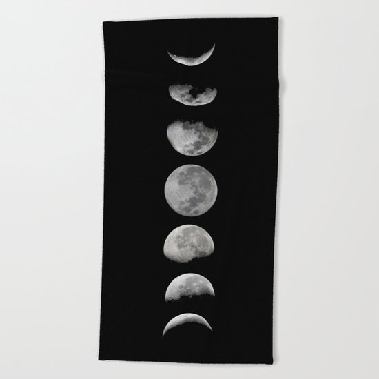 Phases of the Moon Beach Towel