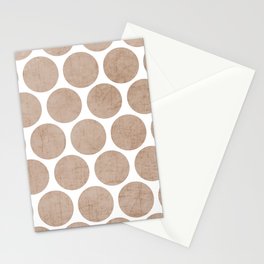 natural polka dots Stationery Cards