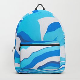 Liquid Blue Marble Backpack