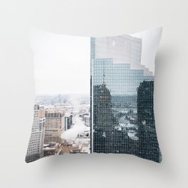 Minneapolis in the Snow | Architecture Photography Throw Pillow