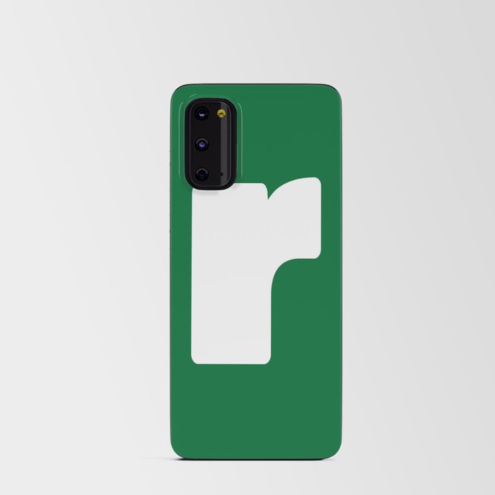 r (White & Olive Letter) Android Card Case