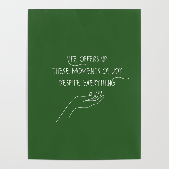 Normal People Life Quote Green Poster