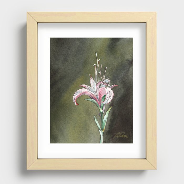 Lily Dragon Recessed Framed Print