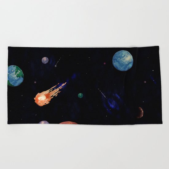 color galaxi Beach Towel