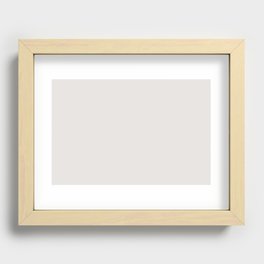Pale Delicate Gray - Grey Solid Color Pairs PPG Arctic Cotton PPG1002-2 - All One Single Shade Hue Recessed Framed Print