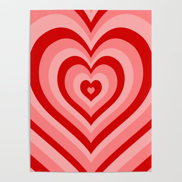 Pink Heart Repeating Poster By Y2krevival Society6, 50% OFF