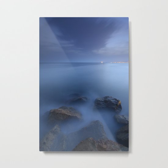 "Blue sea". Blue hour. Metal Print