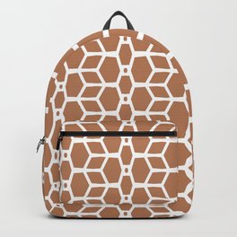 Clay Brown and White Tessellation Pattern 4 Pairs Diamond Vogel 2022 Popular Colour Semolina 1011 Backpack