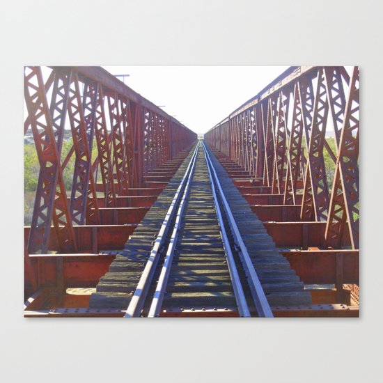 Abandoned railway tracks Canvas Print