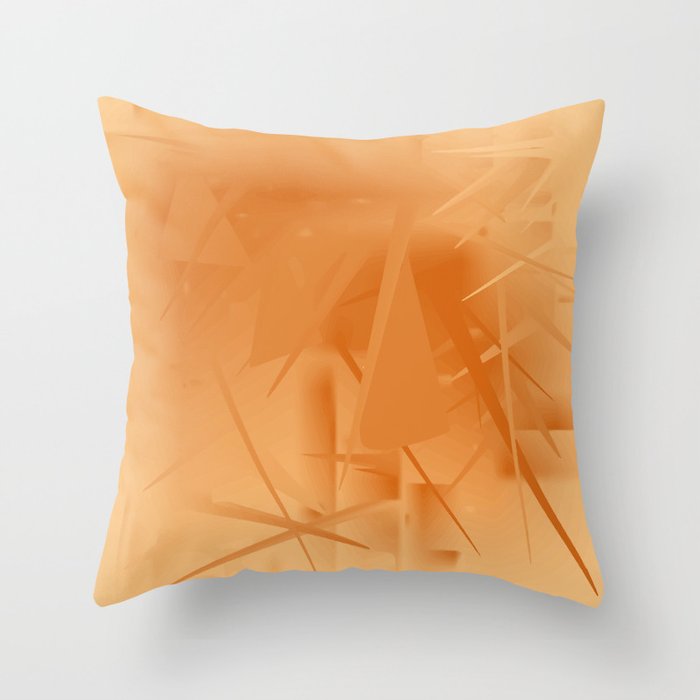 Abstract, minimal, orange, tan. Throw Pillow