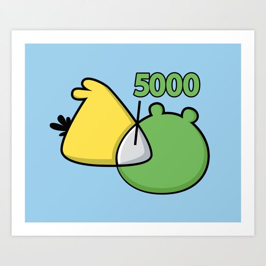An Angry Venn Diagram (YELLOW) Art Print