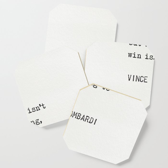 Vince Lombardi quote Coaster