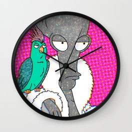 Psychedelic Roger the Alien  Wall Clock