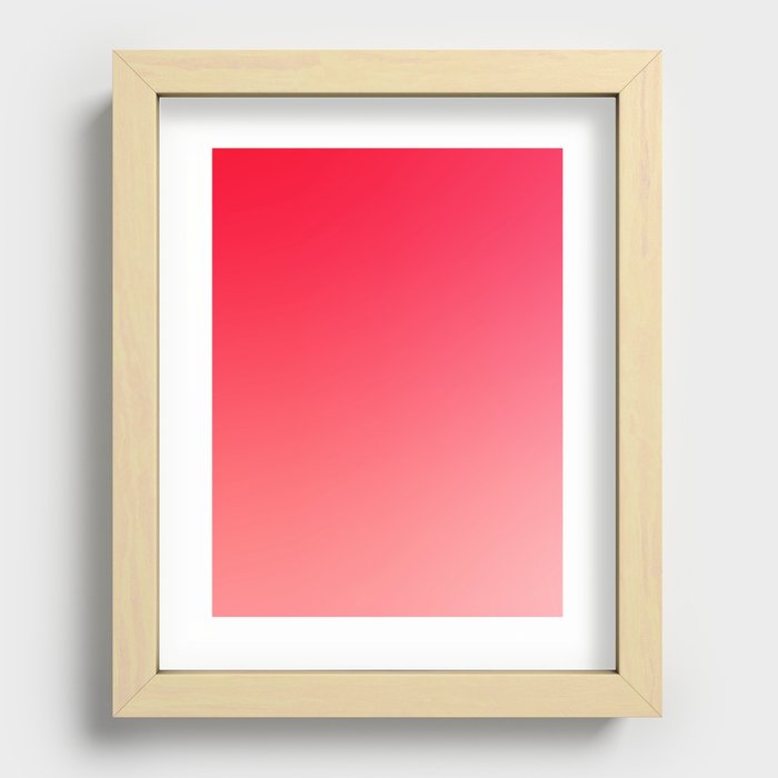 3   Red Gradient Aesthetic 220521 Valourine Digital  Recessed Framed Print