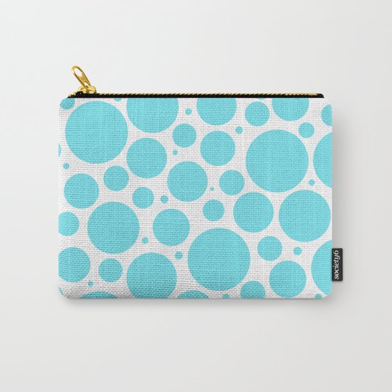 Aqua polkadots- Dot turquoise pattern Carry-All Pouch