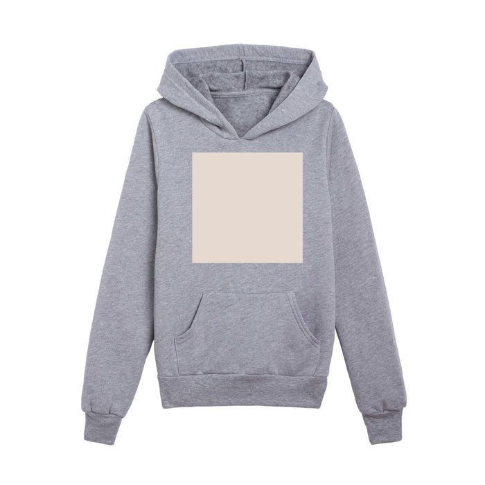 Pastel Light Pink Brown Solid Color Pairs Pantone Sheer Pink 12-1106 TCX Kids Pullover Hoodie