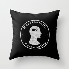 Narcissistic Personality Disorder, NPD, Psychology Concept Throw Pillow