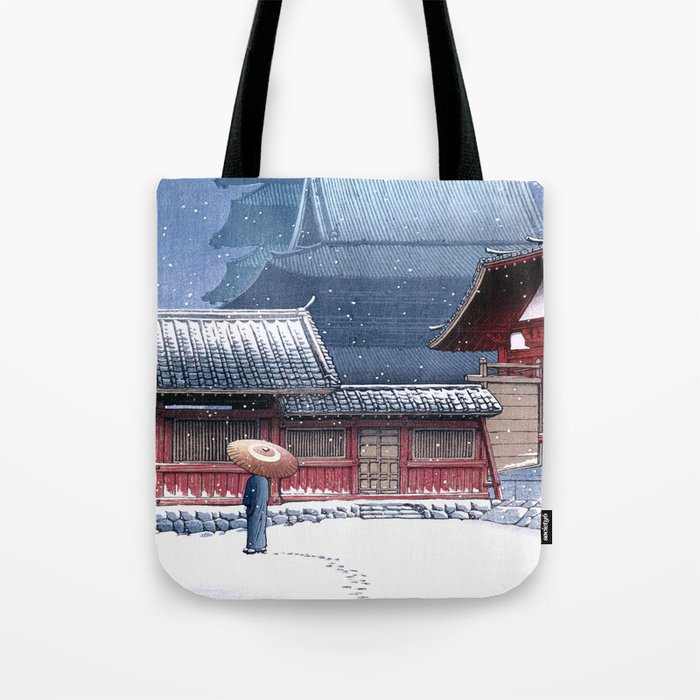 Tenno-ji, Ōsaka by Hasui Kawase Tote Bag
