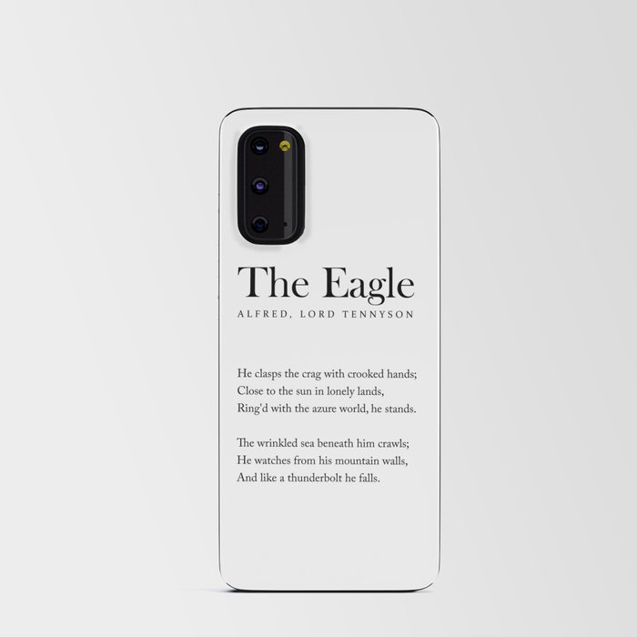The Eagle - Alfred, Lord Tennyson Poem - Literature - Typography Print 1 Android Card Case