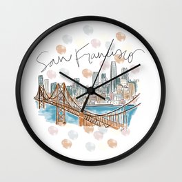 San Francisco Skyline RER Wall Clock