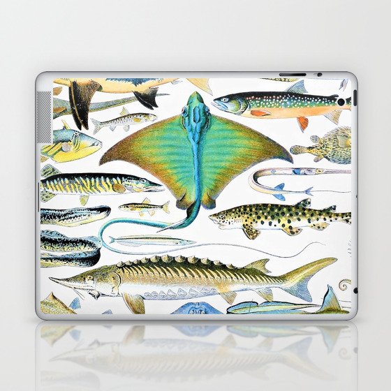 Adolphe Millot "Fishes" 2. Laptop & iPad Skin