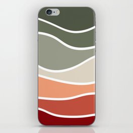 Green and red retro style design iPhone Skin