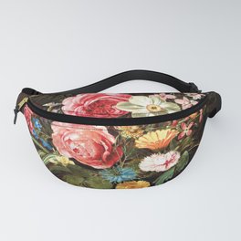 Flower bouquet oil painting work of art claroscuro classic vintage decorative home decor Fanny Pack