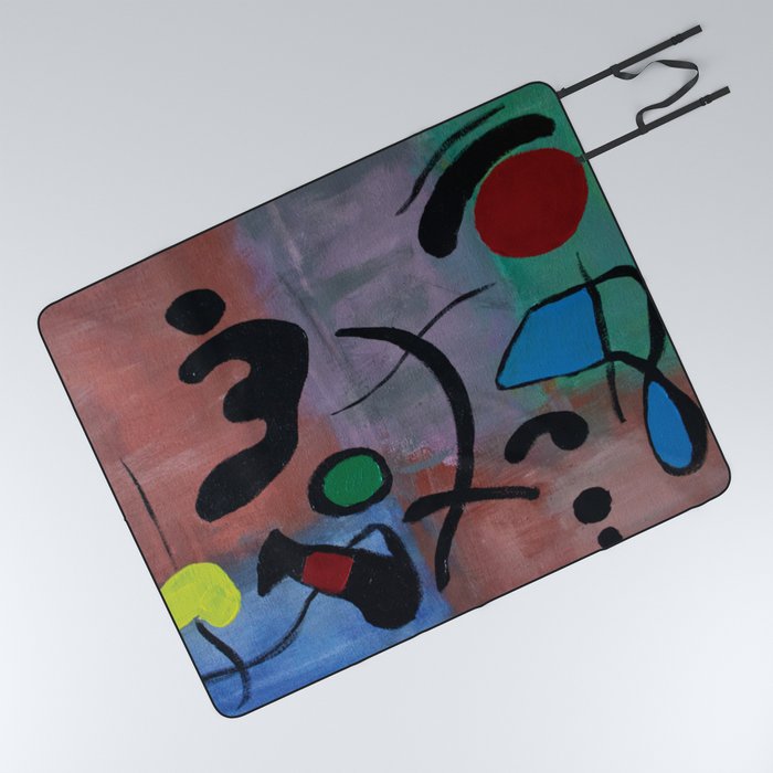 Inspired by Joan Miro Picnic Blanket