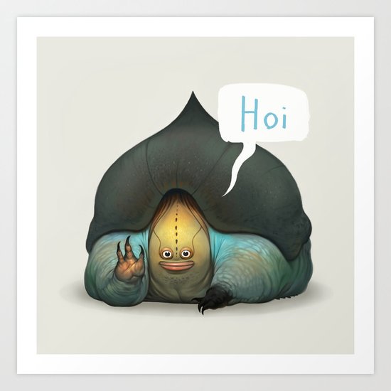 Seymour the Ankle Smoocher Art Print