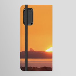 Sunset over Castle Android Wallet Case
