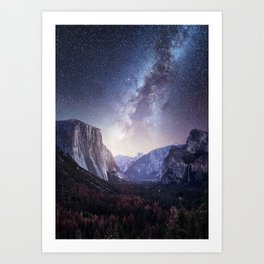 Yosemite Valley Milky Way Art Print