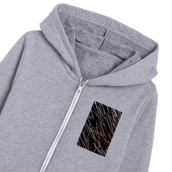 Marbled Black Red Kids Zip Hoodie