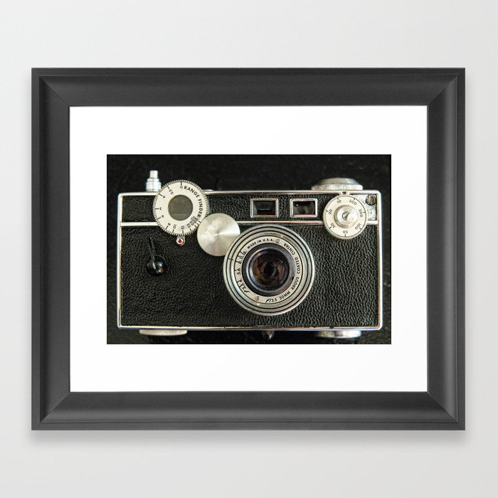 Vintage Range finder camera. Framed Art Print