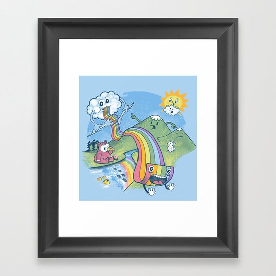Rainbow Pasta Framed Art Print