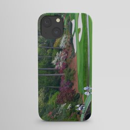 Golf's Amen Corner Augusta Georgia - Golfers on Bridge iPhone Case